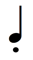 Staccato note symbol